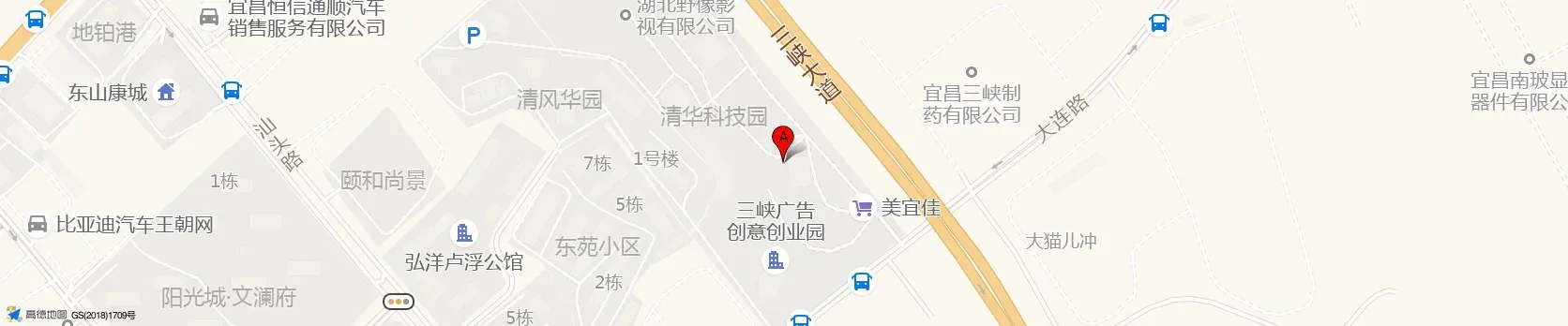 宜昌西陵区清华科技园位置示意图